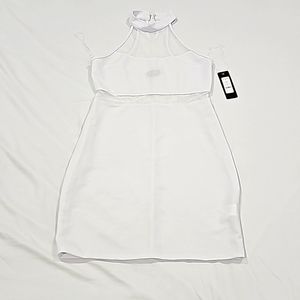 Bebe Juniors mini white dress Size L NWT